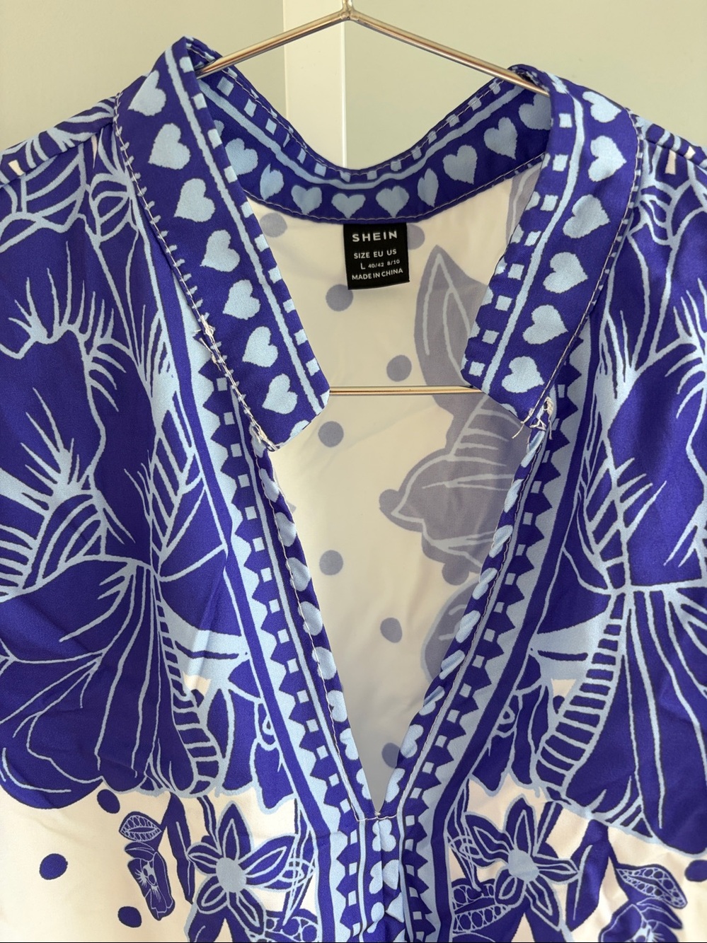 Boho women's casual summer peplum top with a ruffle detail size large - Picture 4 of 7